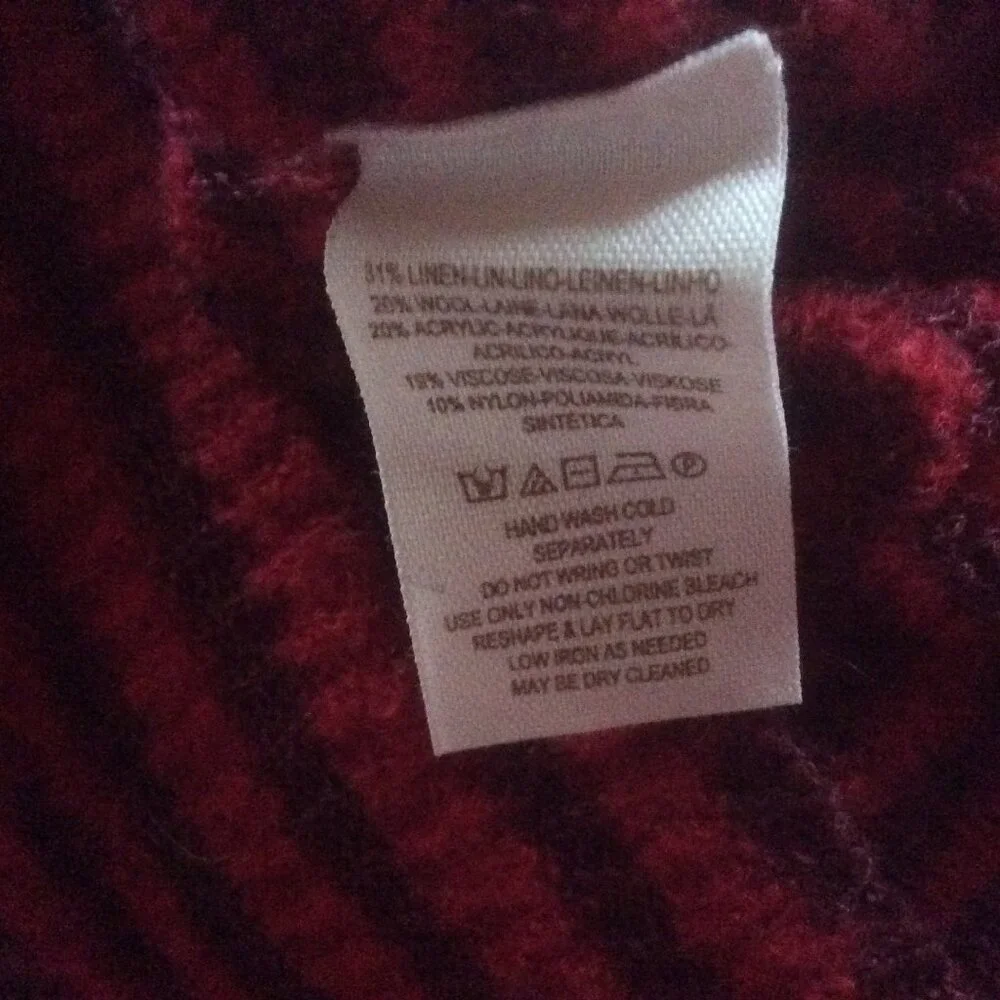 Free People Wool/Linen Blend Striped Sweater Size Small - Picture 4 of 4